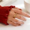 Simple Titanium Steel Bow Ring Female Cute Girlfriend Cold Style Ins Ring
