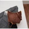 Winter premium texture simple bag women's bag fashion versatile matte retro underarm bag casual shoulder messenger bag