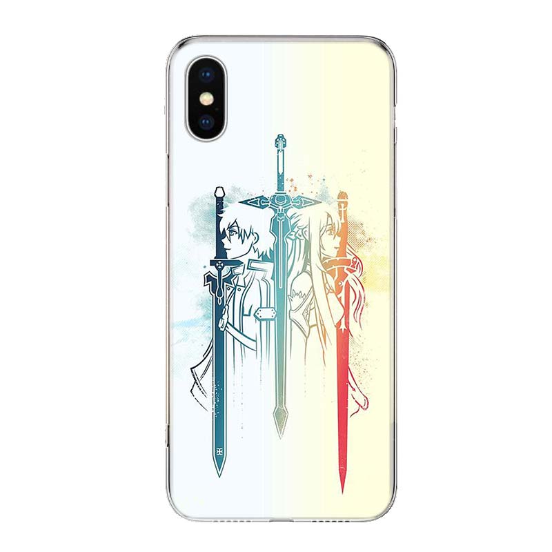 Sword Art Online kirito and asuna For iPhone 17 Air 16 15 14 Plus 13 Mini 12 11 Pro Max Phone Case 16E 7 Print 8 SE Fundas Cover