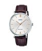 CASIO Quartz Watch Silver X Brown Leather Band Overseas Model [Casio] Women's LTP-VT01L-7B2