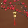 Red Gold Color Spring Festival Pendant with Tassel Zodiac Horse Pendant  Wall Hanging Ornament