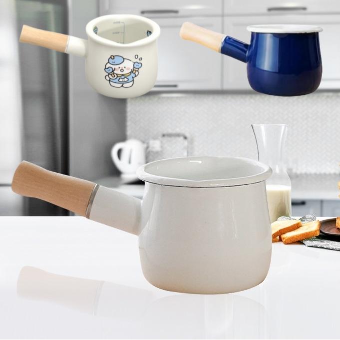 Enameled Milk Pot Baby Supplement Pot Can Be Boiled Simmering Jam Butter Pan Kitchen Cookware