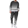 Men's Gradient Print Hoodie and Jogger Pants Set Casual Loose Fit Two Piece Outfit