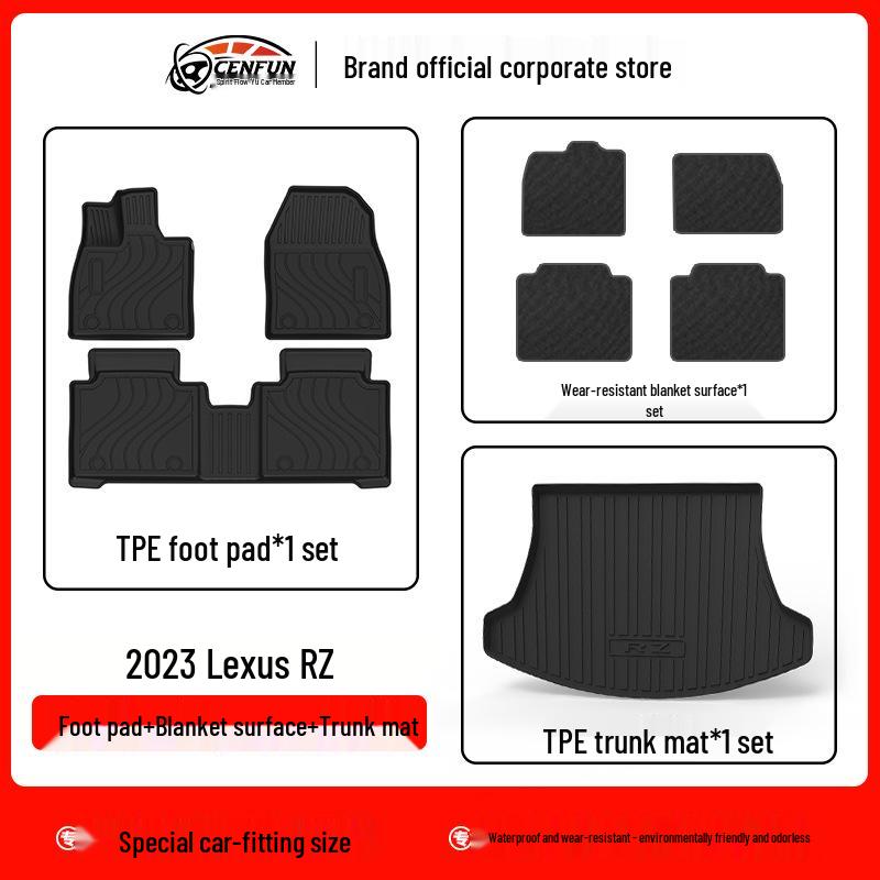 Eco-Friendly TPE Galaxy Carpet Trunk Mat: Waterproof & Wear-Resistant for 2023 Lexus RZ Floor.