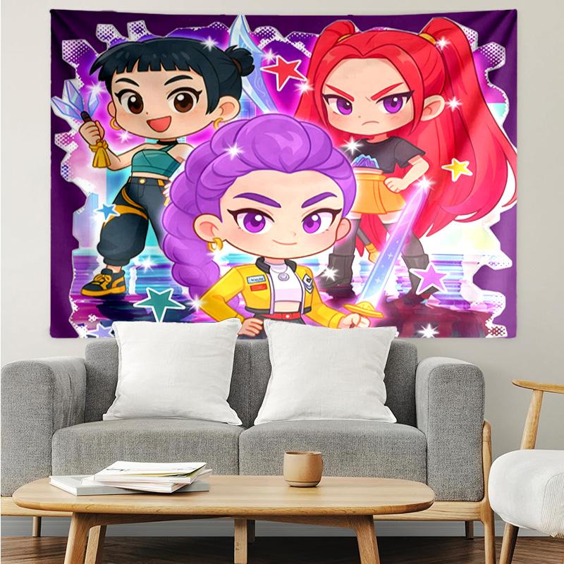 Kpop cartoon Tapestry Hanging for Bedroom,Livingroom, Playroom,Decor Art Room Wall Tapestry Holiday and Birthday Gifts