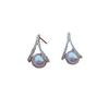 2024 Korean French Rhinestone Pearl Earrings for Women: Light Luxury, High-End Design
