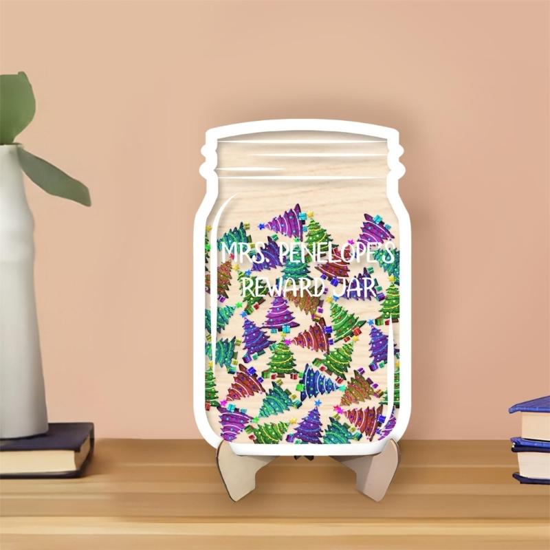 Chirstmas Reward Jar With Tokens Funny Motivating Incentive Kids Novelty Gifts
