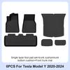 For Tesla Model Y Floor Mats 2024 2023 2022 2021 2020 All Weather Floor Liners Full Set Waterproof Non-Slip Interior Protection