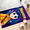Custom Coraline Mat Personalized Name, Polyester Washable Indoor Entryway Rug, Gift for Christmas, Easter, Thanksgiving Day