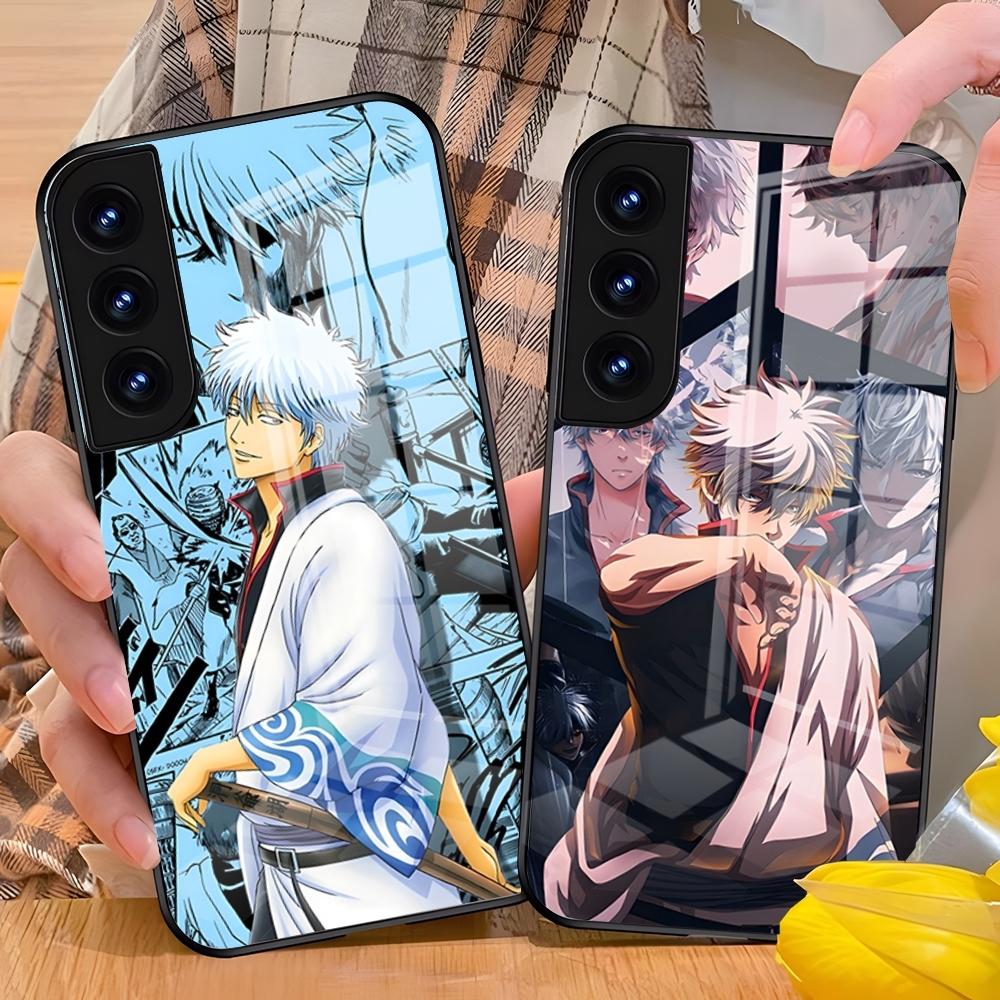 Anime Gintama Sakata G-Gintoki Phone Case For Samsung S25 Edge Ultra S23 S22 S21 S20 Ultra Plus S24 Fe A54 A53 A25 A16 A14 Glass