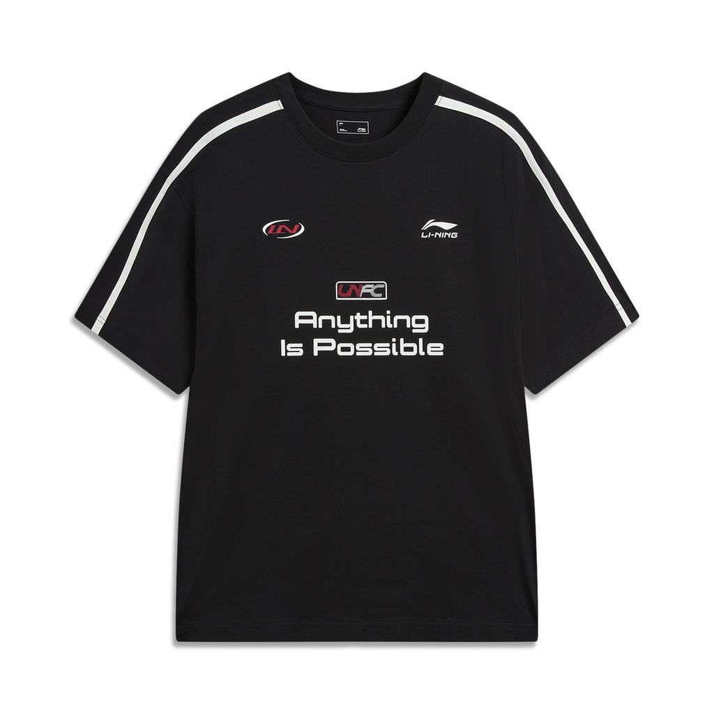 Li Ning Sports Lifestyle Series American Retro Casual Fashion Versatile Summer T-Shirt Loose Round Neck Brand Logo Letter Printed T-Shirt ATSW263-1