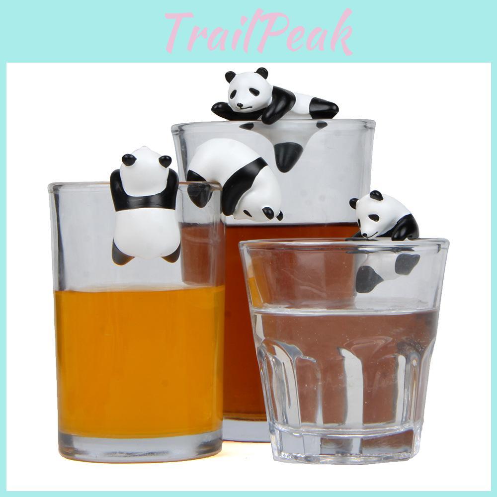 Wall Cartoon Cute Climbing Posture Panda Mini Model Ornament For Decoration Cup