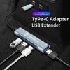 Auto 4-Port USB-HUB High Speed Typ C Multi-Splitter Adapter Zubehör für Porsche Cayenne Panamera Macan 911 718 Taycan Cayman