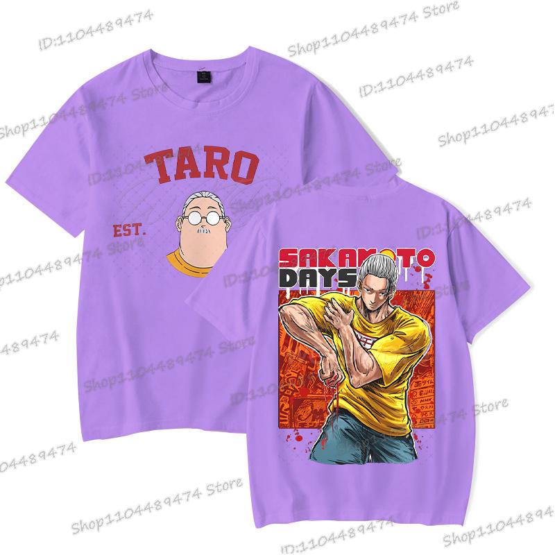 Anime Sakamoto Days T-Shirt Herren Damen Mode Grafiken Sakamoto Tarou Beidseitig Streetwear Kurzarm Unisex T-Shirts