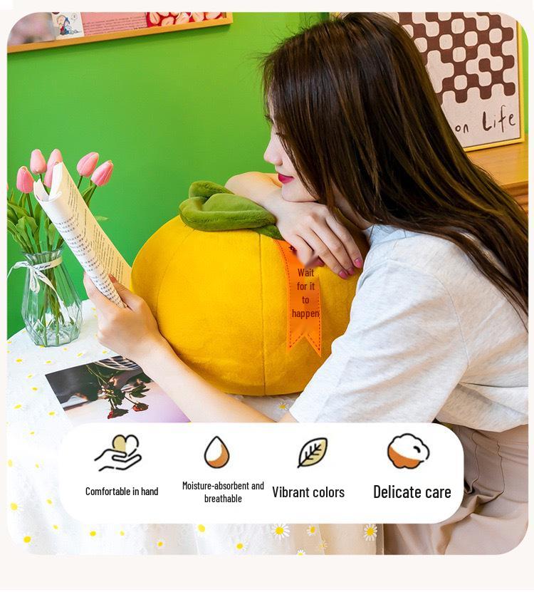 Persimmon Plush Pillow Doll - Simulated Cloth Toy for Sleep and Comfort