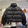 2024 new Dongdaemun short down jacket women's stand-up collar fashion design sense loose and thin bread clothes