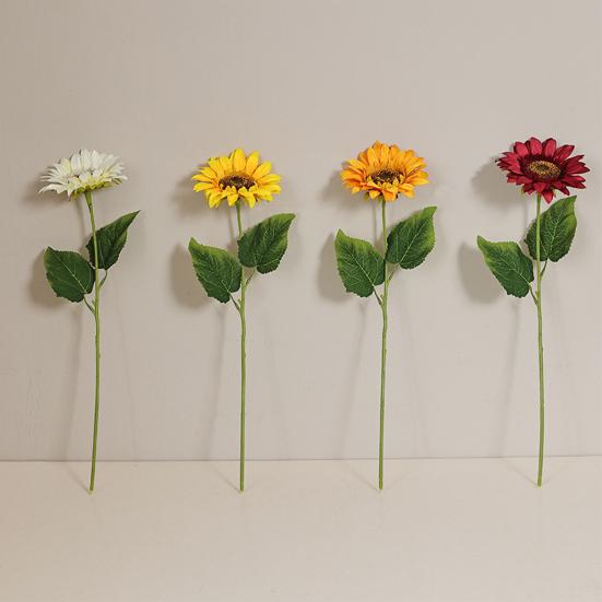 Simulated Sunflower Faux Flower with Bendable Stem Artificial Sunflower Branch for Home Office Wedding Parties Centerpiece