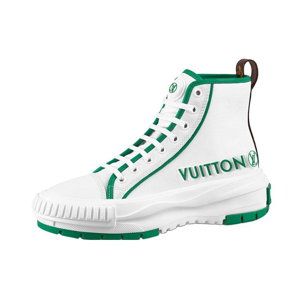 Louis Vuitton Squad Ankle Sneakers 'White Green' Women's 1AADAP
