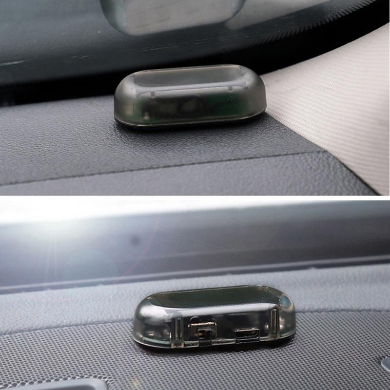Solar Powered Car Alarm Light Anti-theft Warning Light Car Blinking Flash Light