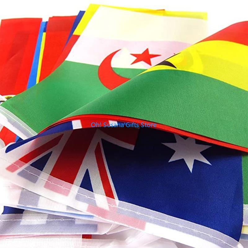 090D 100 Countries String Flags International Banners Bunting Pennant Banners Decor China Mainland