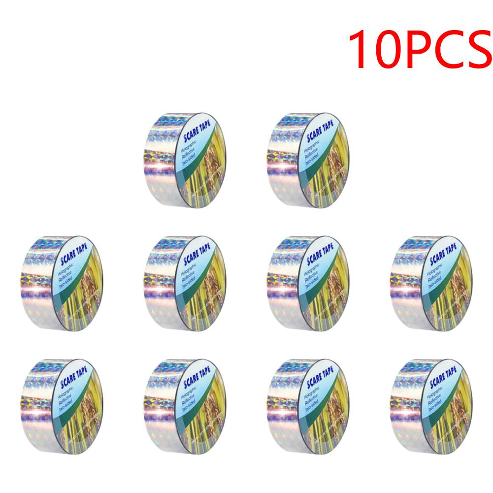 2.4cmx50m Bird Repellent Ribbon Reflective Bird Deterrents Easy-Install Bird Tape for Garden Farm Orchard Or Courtyard