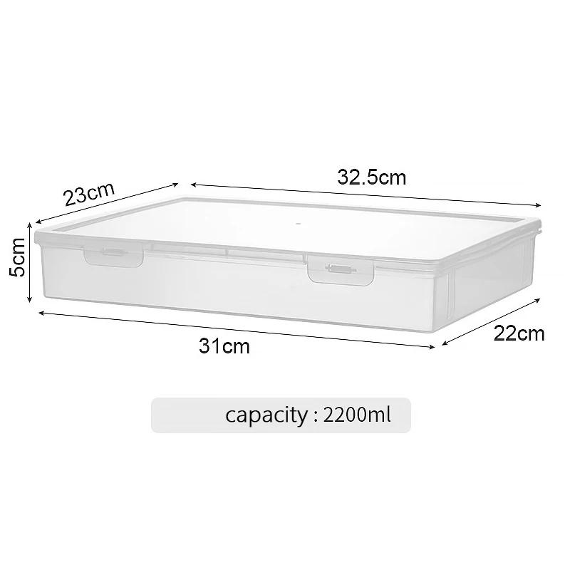 

Household Documents Storage Box A4 Paper Organizer Transparent Office Printing Paper Storage Box Multifunction Desktop Organized