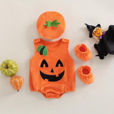 Baby Pompoen Halloween Kostuum Set: Eendelig pakje, Muts & Schoentjes voor Baby's en Peuters