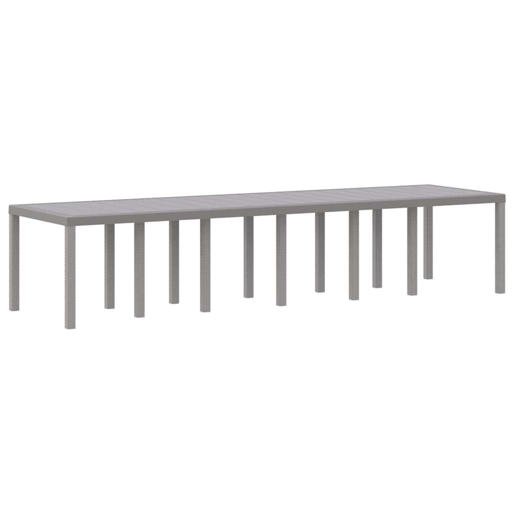 Garden Dining Set 13 pcs Light Grey PE Rattan