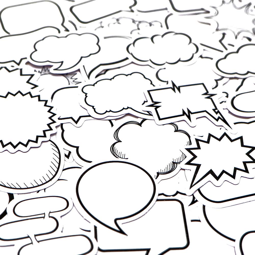 Hanairo Flake for and Handmade Stickers Stickers, 100-Piece Set, Planners, Diaries, Albums, (Speech Bubbles)