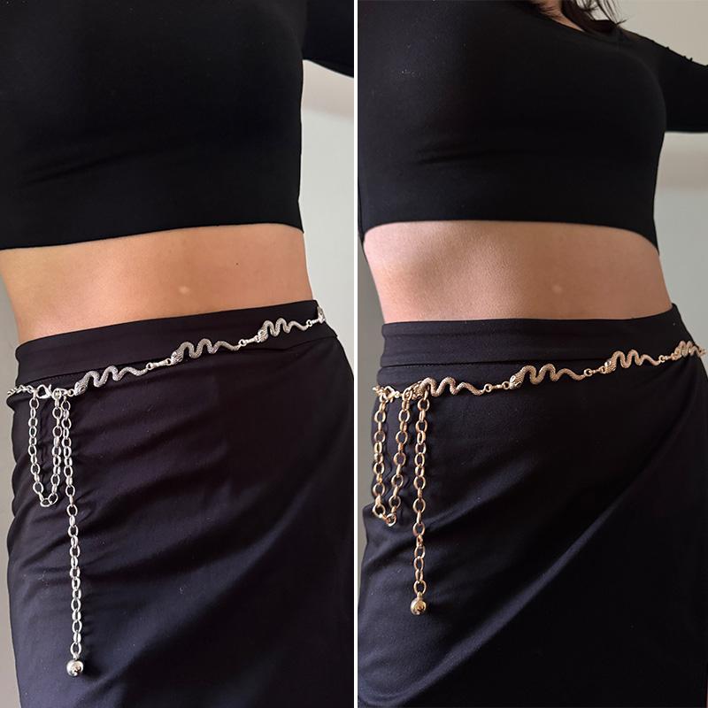 Desiner Luxury Brands Snakes waist chain Belt Female Punk accessories Gothic women's Waistband Fashion dress skirt Jeans Belt