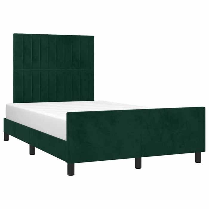 Maison Exclusive - Cadre de lit sans matelas vert foncé 120x200 cm velours
