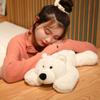 Super Soft Big  Lying White Polar Bear Toy Stuffed Animals Doll Cushion Dinosaur Pig Husky Dog Throw Pillow Hug Cuddly Plushies