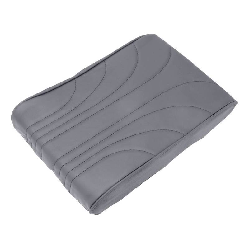 Universal Car Center Console Armrest Box Pad Cushion Cover Mat Arm Rest Protection Gray PU Leather