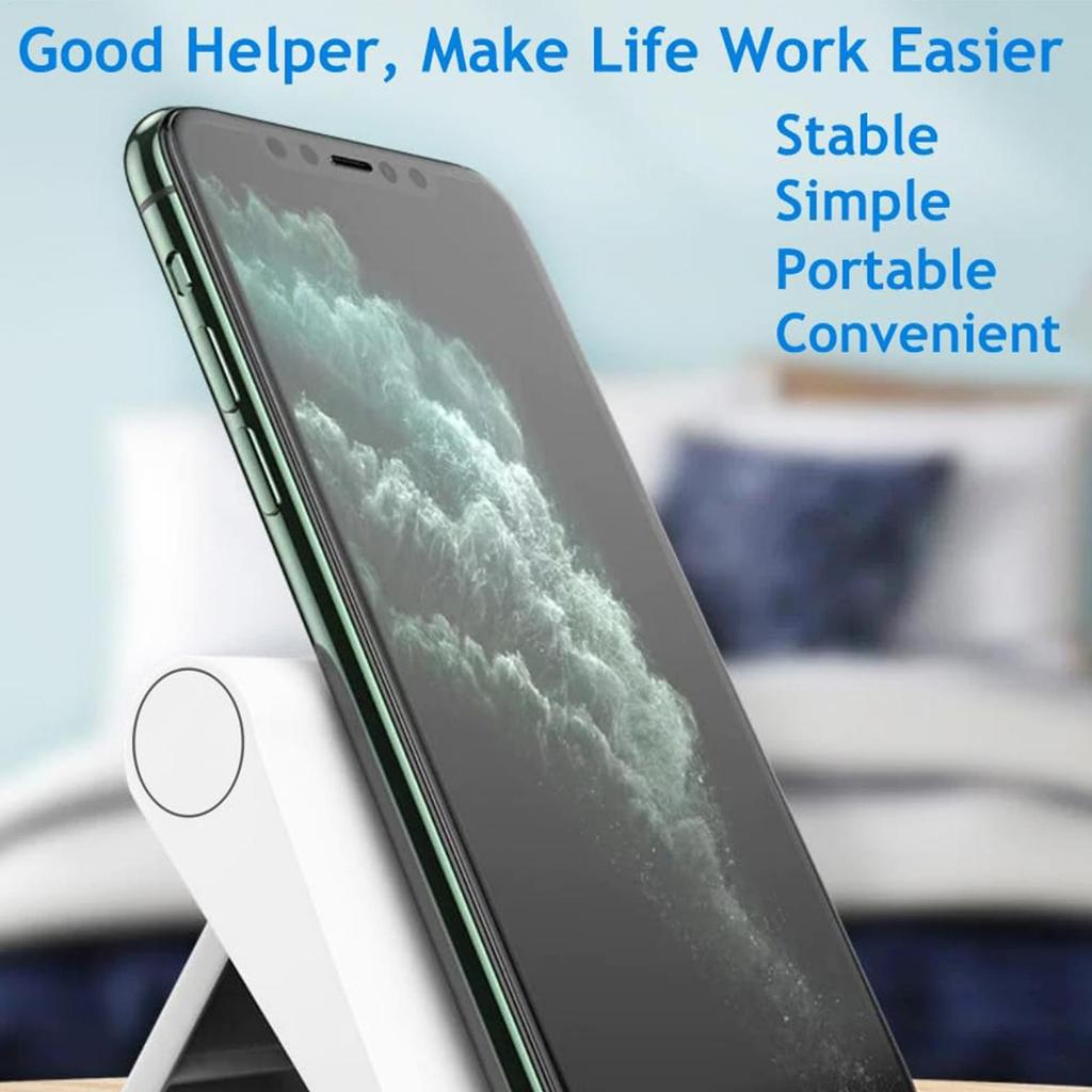 Portable Folding Cell Phone Holder Tablet Desk Stand Holder Mobile Phone Bracket Adjustable Phone Stand for Home Office
