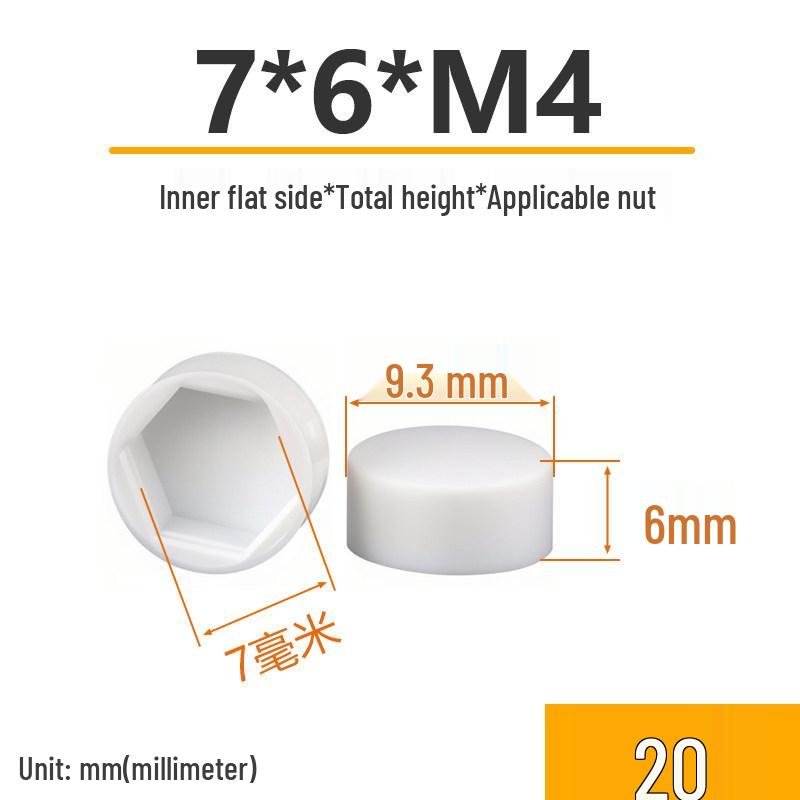 Hex Nut Protective Dust Cap for Flat Head Screws