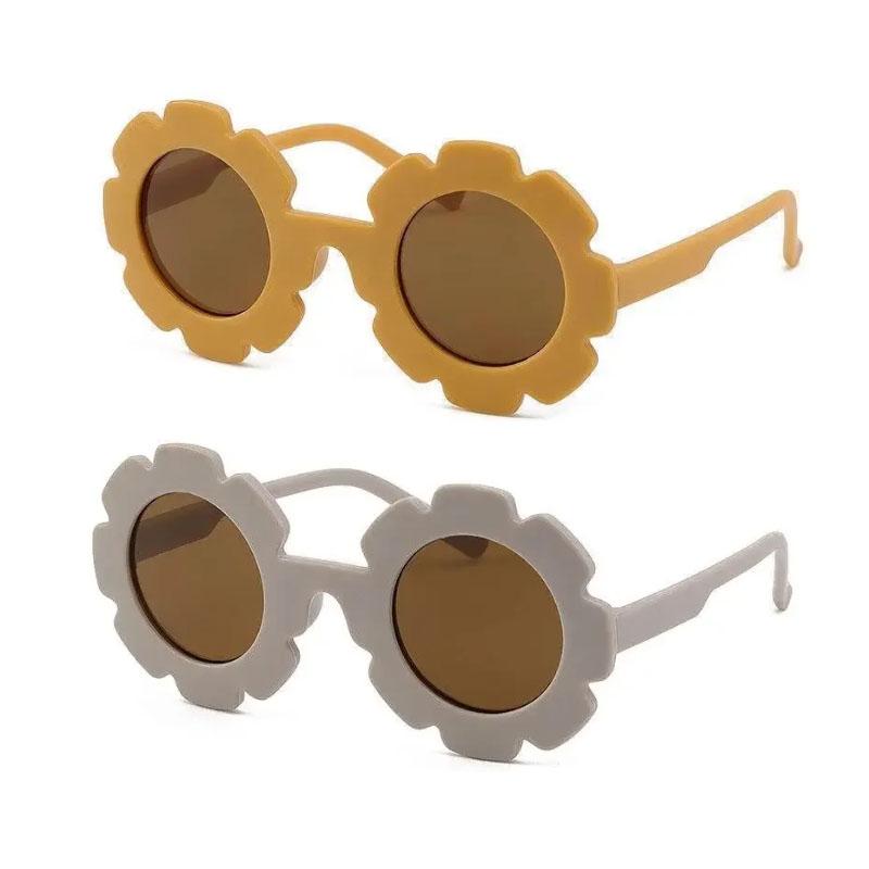 1-3pcs Sun Flower Cute Kids Sunglasses Boy Girls Toddler Lovely Baby Flowers Style Girls Outdoor Children Sunglasses