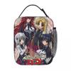 High School DxD Rias Gremory Thermal Insulated Lunch Bags for School Portable Food Bag Container Thermal Cooler Lunch Boxes