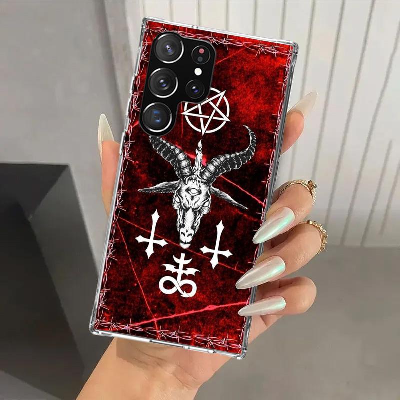 

Satanic Goat Satan Devil Phone Case for Samsung Galaxy S26 S24 S23 Ultra S25 Edge S22 S21 Plus S20 FE + Soft Print Shell Funda G Samsung S20 Plus