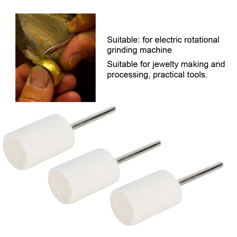 20pcs 2.35mm Shank Wool Polishing Buffing Wheel Grinding Head Jewelry Polishing Tool Accessory