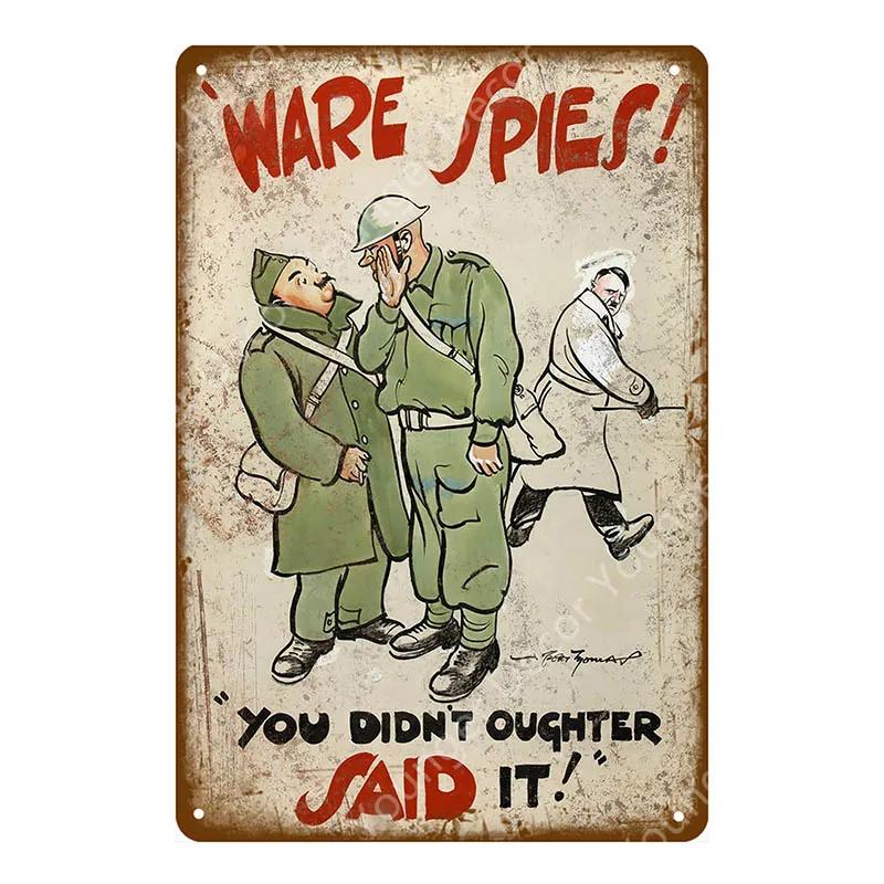 World War Metal Signs Russian Military Political Poster Vintage Wall Decorative Plaque For Pub Bar Club Home Decor YJ039
