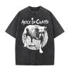New In Top & Tees Mens T-Shirt Camisetas Rock Band Alice In Chains Dirt Washed Vintage Short Sleeved Round Neck Y2k Tshirt