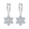 Orstarry 925 Silver Sparkling Blue Snowflake Earrings Series Drop Earrings For Women Party Gifts Trendy Jewelry