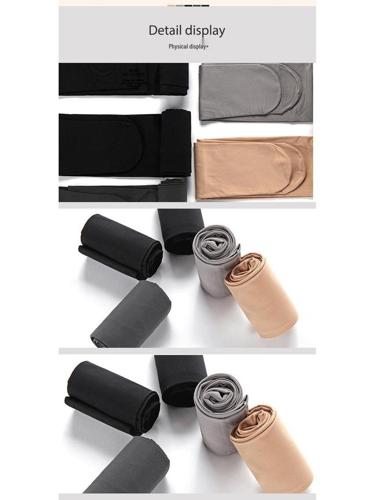 Women's Spring Thin Velvet Pantyhose - Sexy Black Plus Size Leggings with Elastic Fit