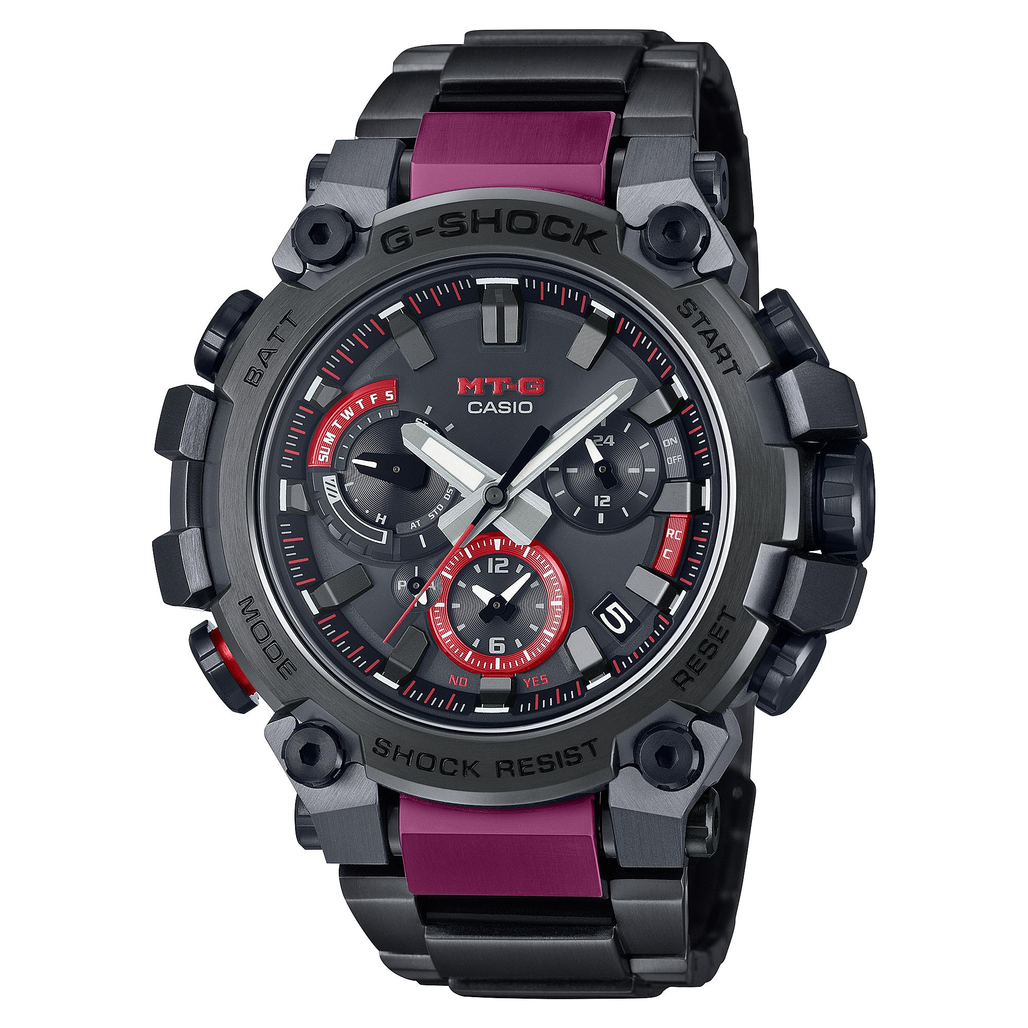 Casio Men s Stainless Steel 200M Water Resistant Quartz Watch MTG-B3000BD-1A чёрный