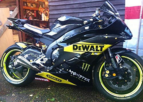 AxxL 17-inch Custom Extra Thick Motorcycle Rim Stickers STD1-F (Gold)