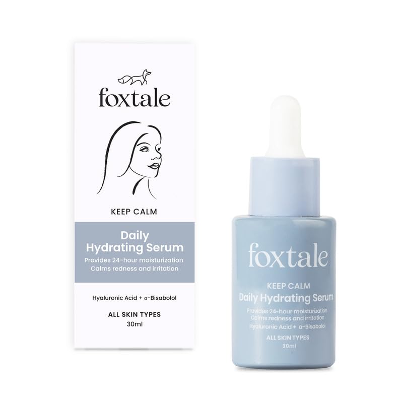 FoxTale Hyaluronic Acid Serum For Plump,Glowing Skin With Vitamin B5,Betaine|Intense 24-Hour Hydration,Brightening|Reduction In Fine Lines&Inflamma