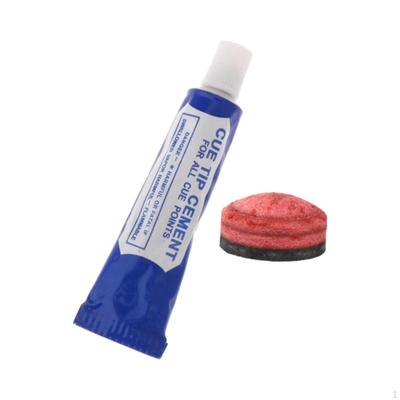 Billard Pool Queue Spitze mit 16G Kleber Einfach aufzutragen Schnelltrocknend Kleben Rot