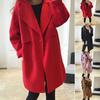 Premium Quality Women's Winter Loose Lapel Thicken Wool Parka Trench Coat Long Jacket Overcoat Top For Stylish Outdoor Wear