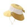Children's Breathable Double Brim Sun Hat with Shawl