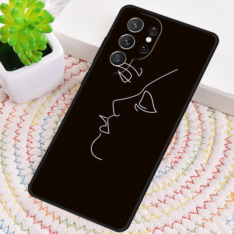 Minimal Line Aesthetics Art Silicone Phone Case For Samsung Galaxy Note 10 Pro S26 S25 S24 S23 S22 S21 Plus S25Ultra Capa Cover